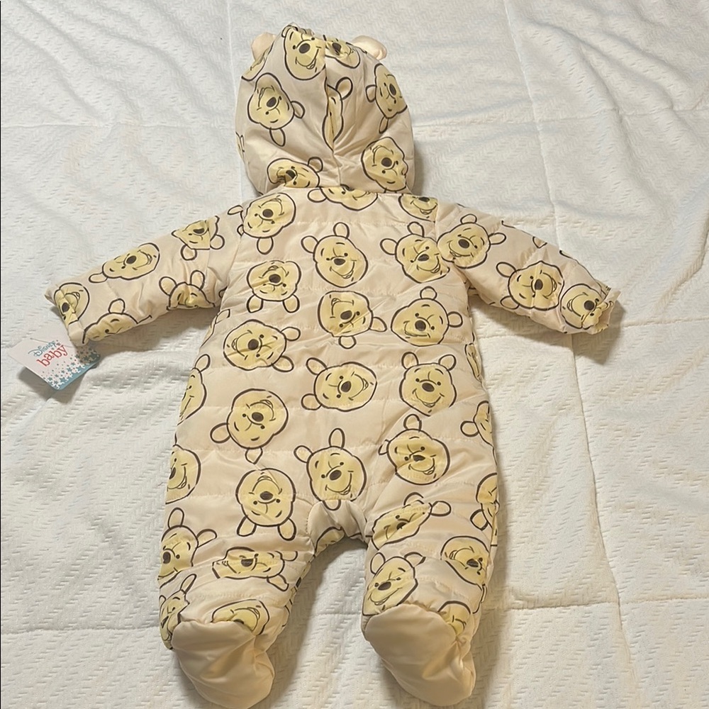 Disney Baby Beige Hooded One Piece - NWT - Picture 3 of 3